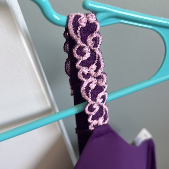 NWT Natori Women's Pure Luxe Custom Coverage Contour underwire, plum - Picture 5 of 6